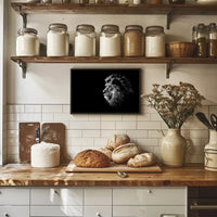 Majestic Lion Profile with Striking Blue Eyes Animal Poster PosterGoat