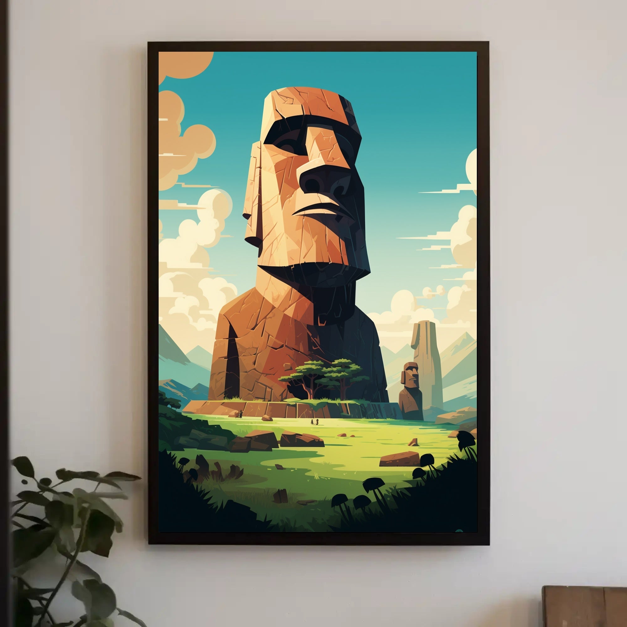 Majestic Moai Statues Easter Island Cultural Heritage Poster PosterGoat