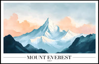 Majestic Mount Everest Travel Poster PosterGoat