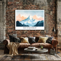 Majestic Mount Everest Travel Poster PosterGoat