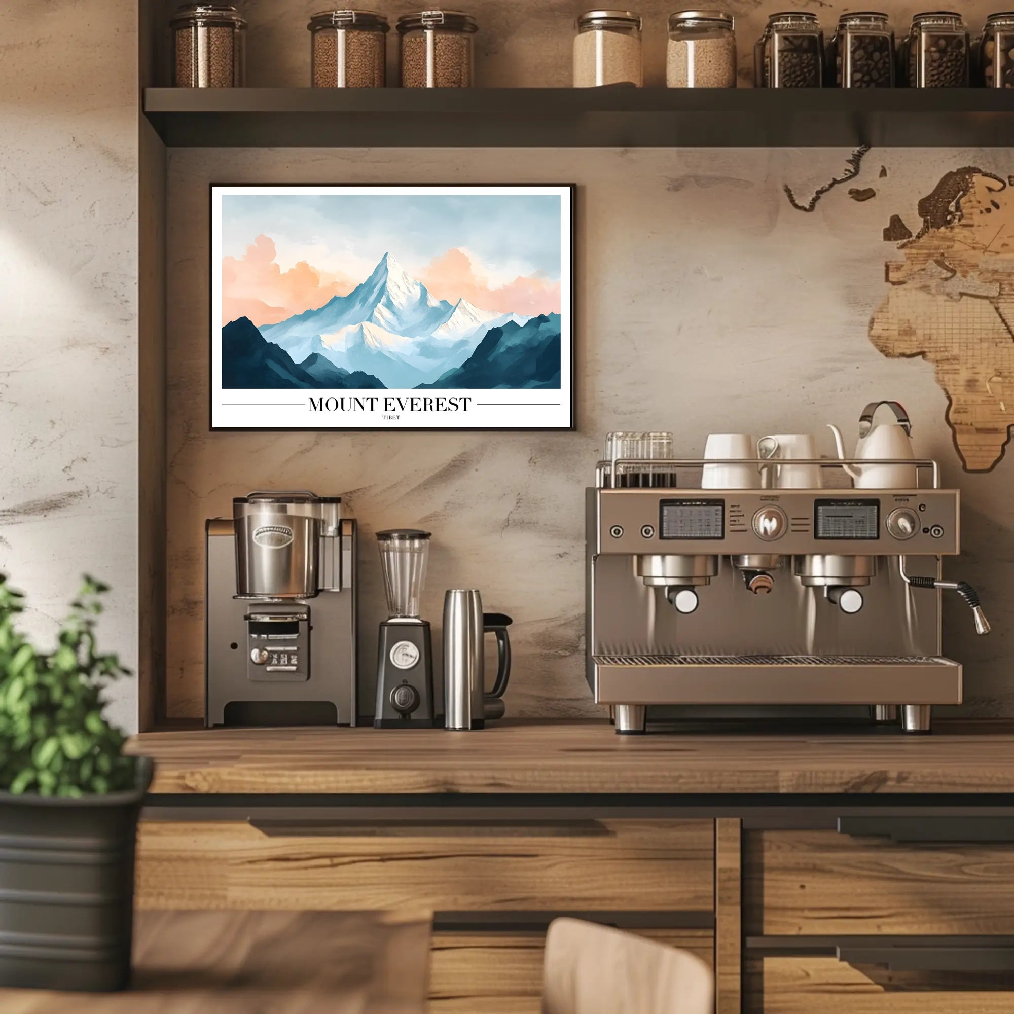 Majestic Mount Everest Travel Poster PosterGoat