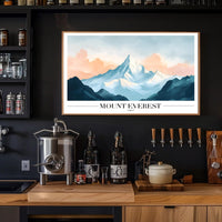 Majestic Mount Everest Travel Poster PosterGoat