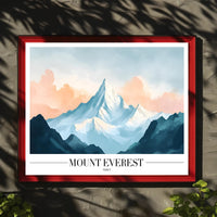 Majestic Mount Everest Travel Poster PosterGoat