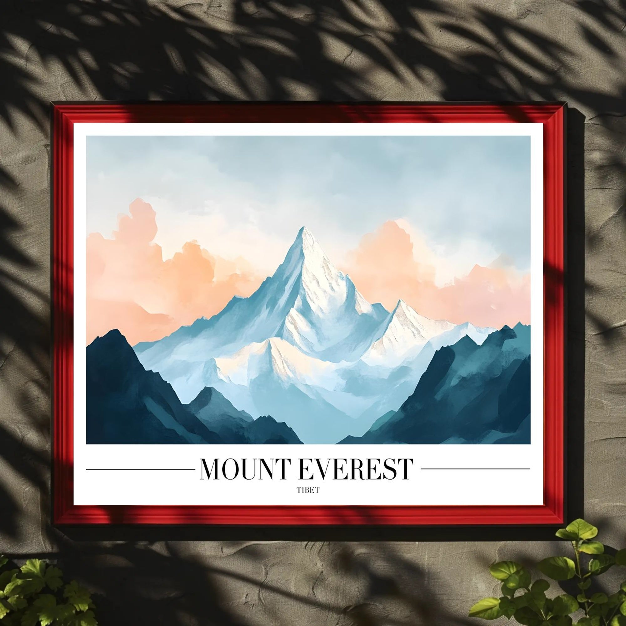 Majestic Mount Everest Travel Poster PosterGoat