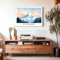 Majestic Mount Everest Travel Poster PosterGoat