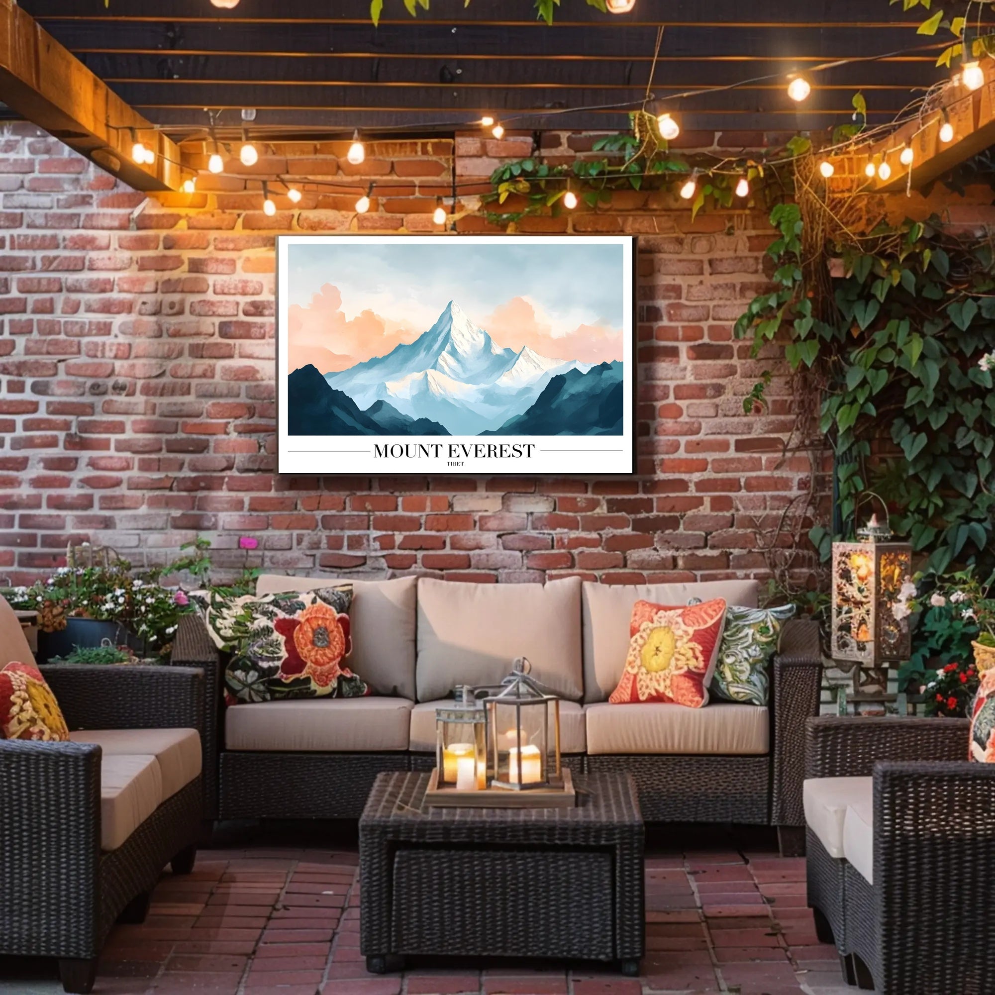 Majestic Mount Everest Travel Poster PosterGoat