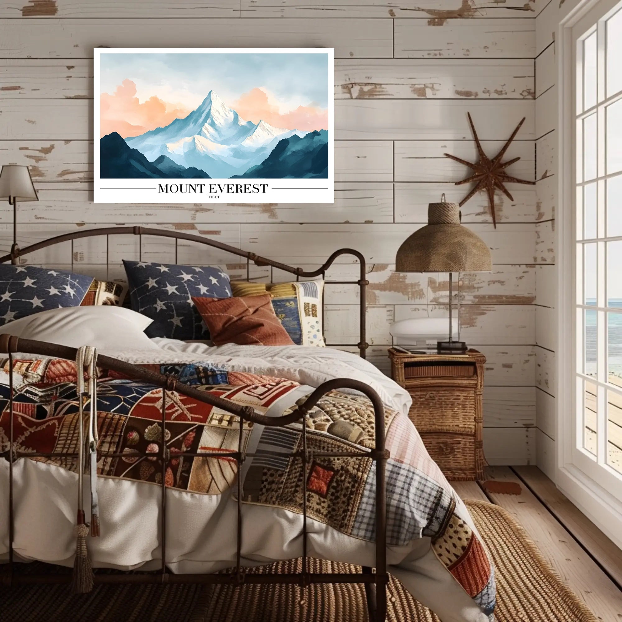 Majestic Mount Everest Travel Poster PosterGoat