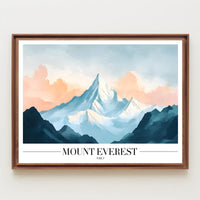 Majestic Mount Everest Travel Poster PosterGoat