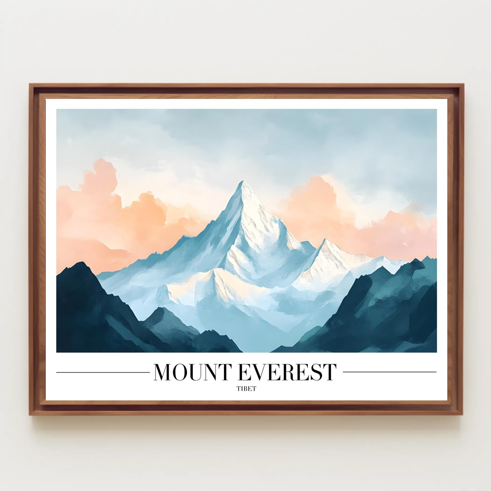 Majestic Mount Everest Travel Poster PosterGoat