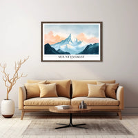 Majestic Mount Everest Travel Poster PosterGoat