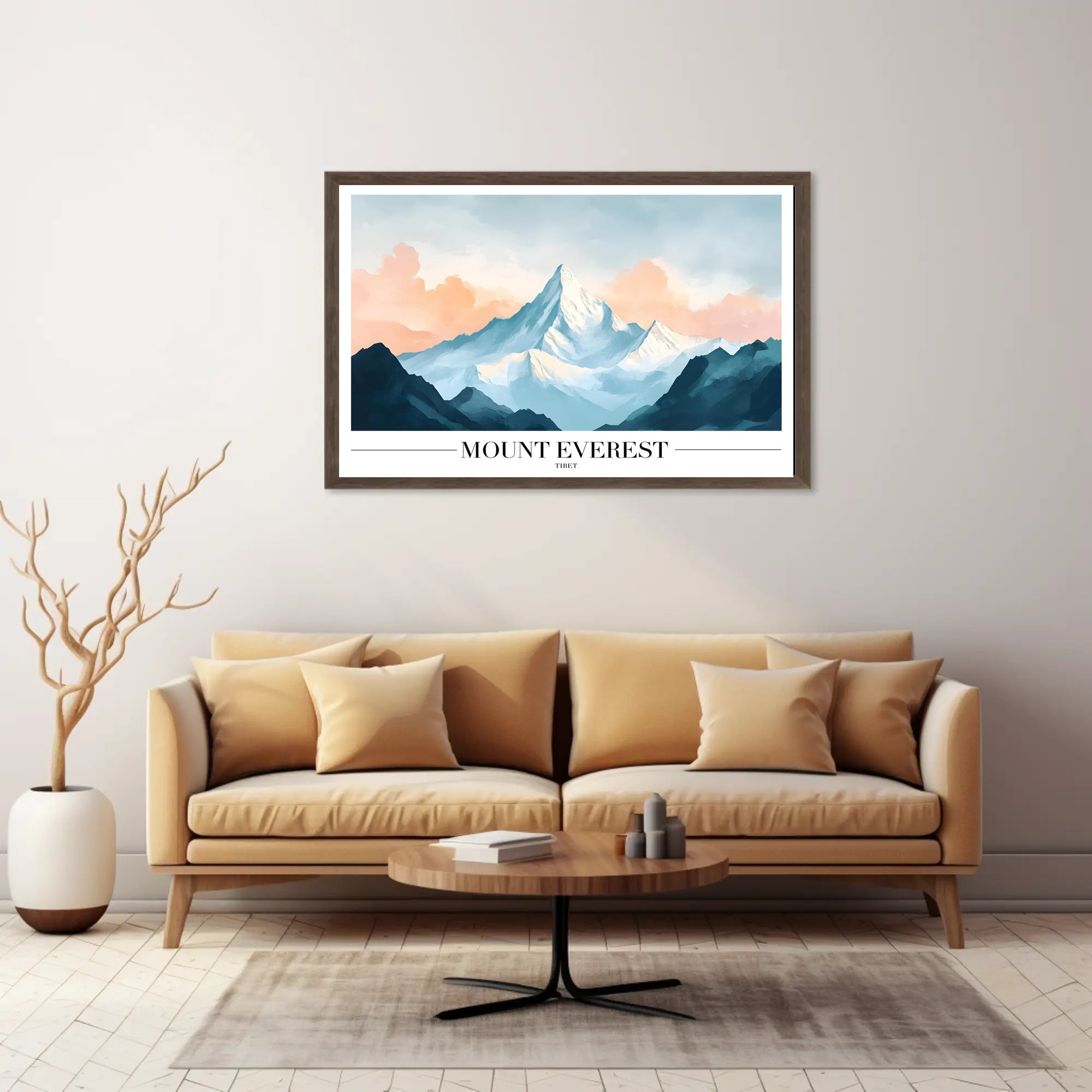 Majestic Mount Everest Travel Poster PosterGoat