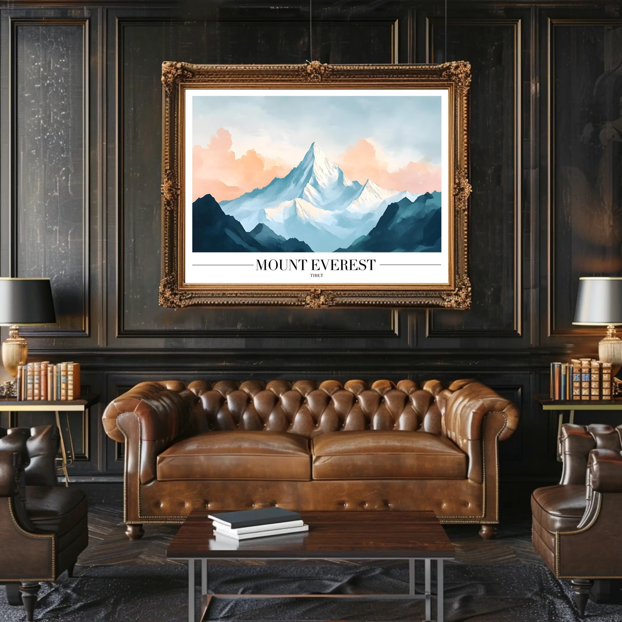 Majestic Mount Everest Travel Poster PosterGoat