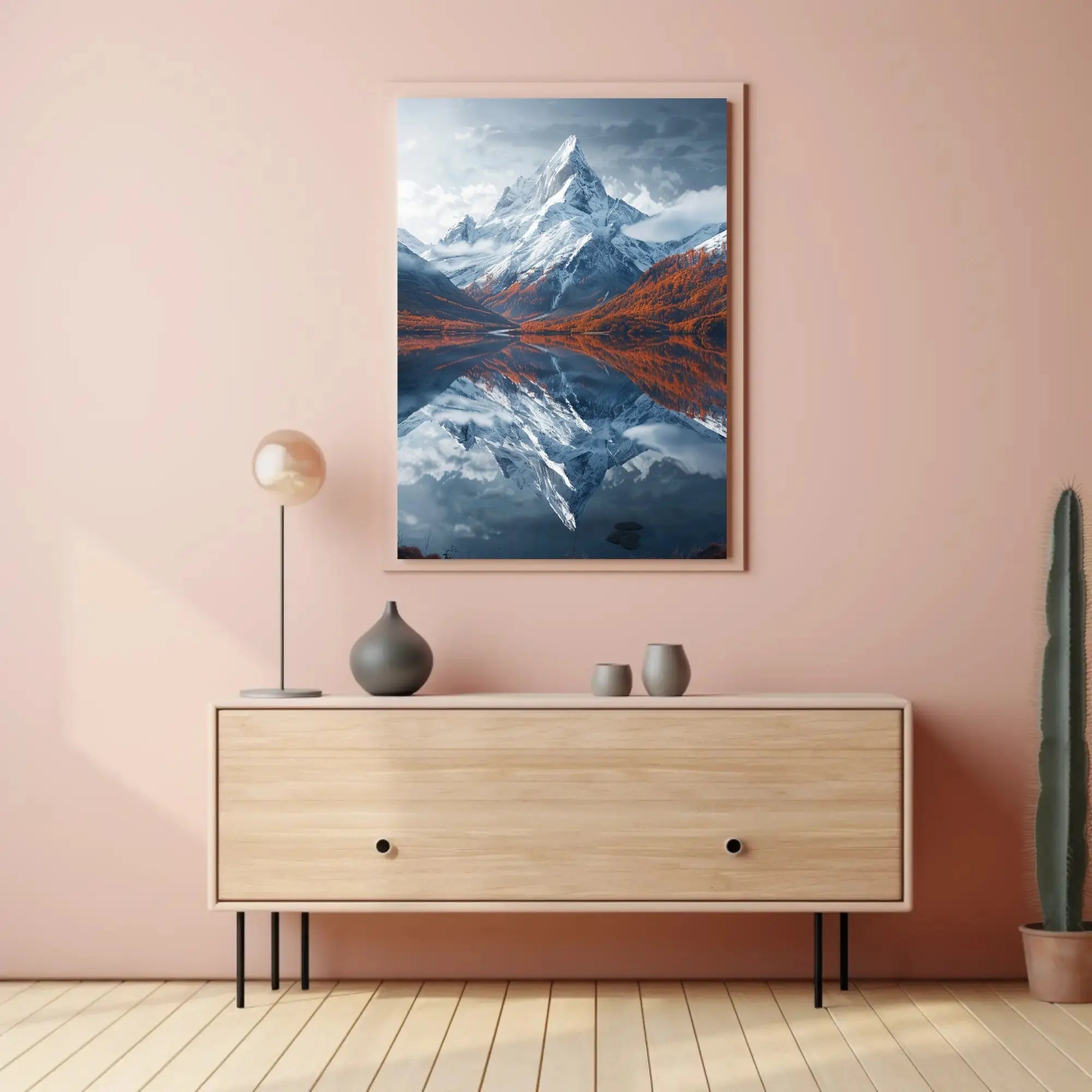 Majestic Mountain Reflection National Park Poster PosterGoat