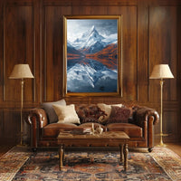 Majestic Mountain Reflection National Park Poster PosterGoat