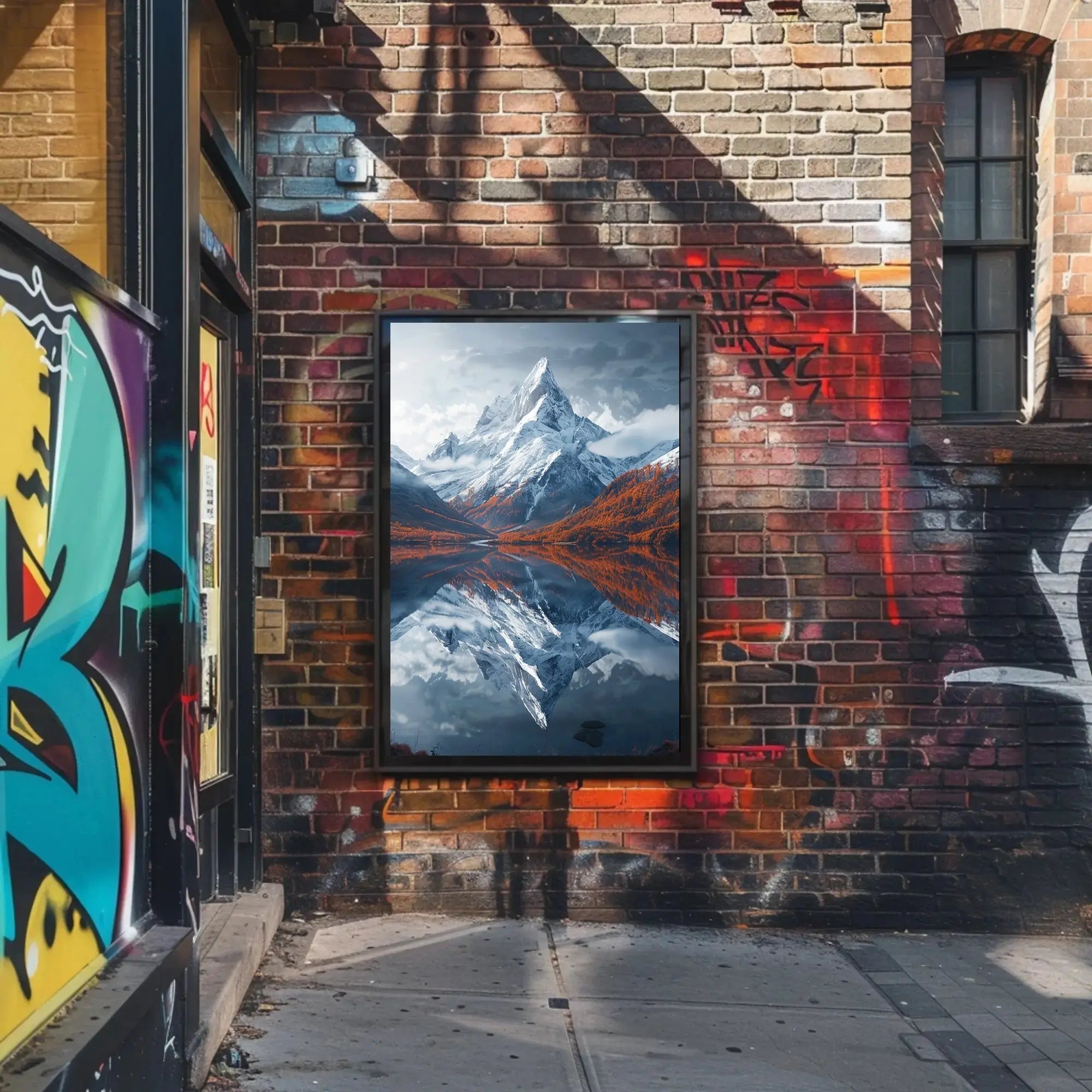 Majestic Mountain Reflection National Park Poster PosterGoat