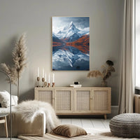 Majestic Mountain Reflection National Park Poster PosterGoat