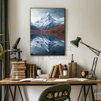 Majestic Mountain Reflection National Park Poster PosterGoat