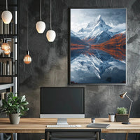 Majestic Mountain Reflection National Park Poster PosterGoat