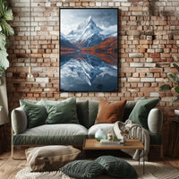 Majestic Mountain Reflection National Park Poster PosterGoat