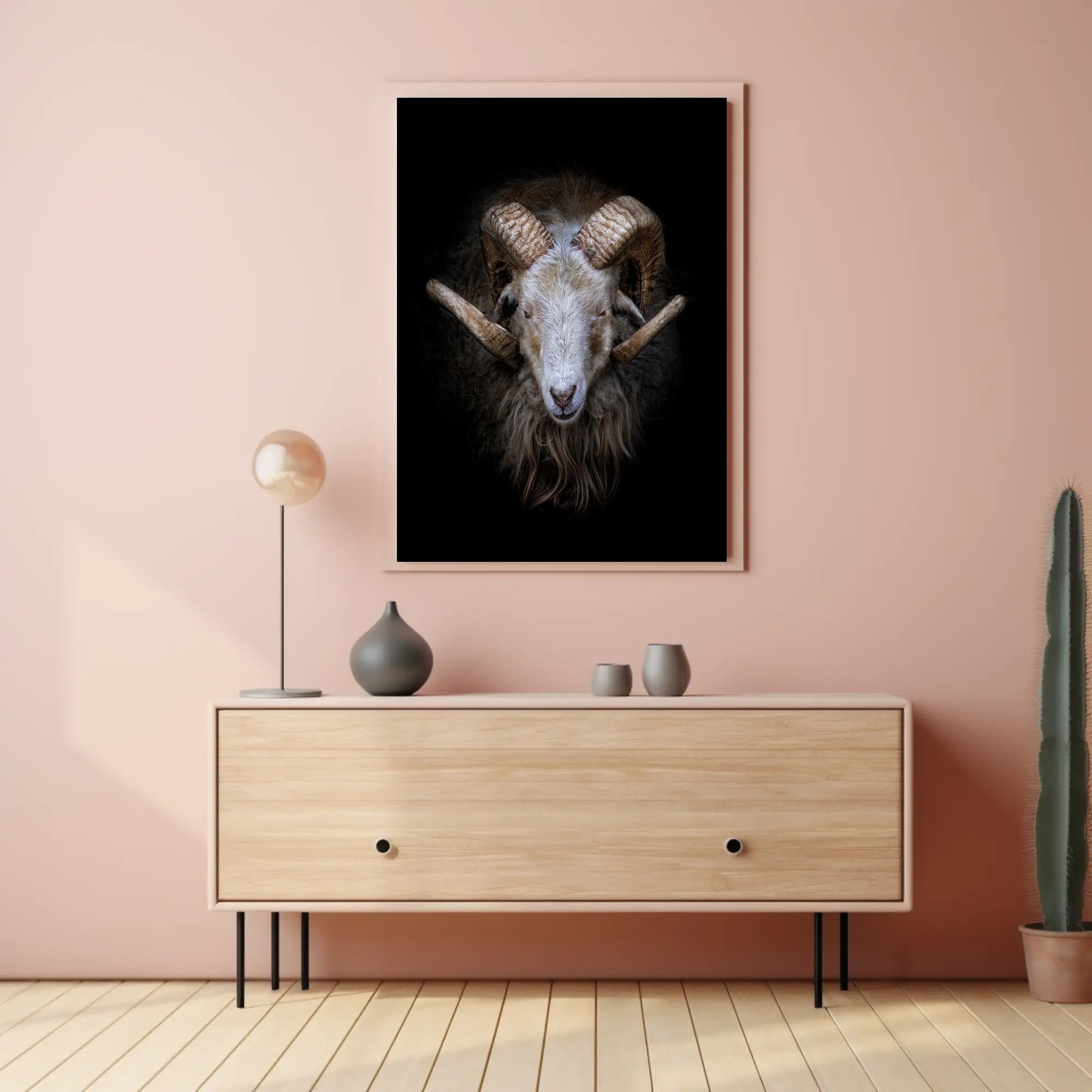 Majestic Sheep with Curved Horns Animal Poster PosterGoat