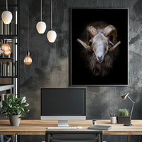 Majestic Sheep with Curved Horns Animal Poster PosterGoat