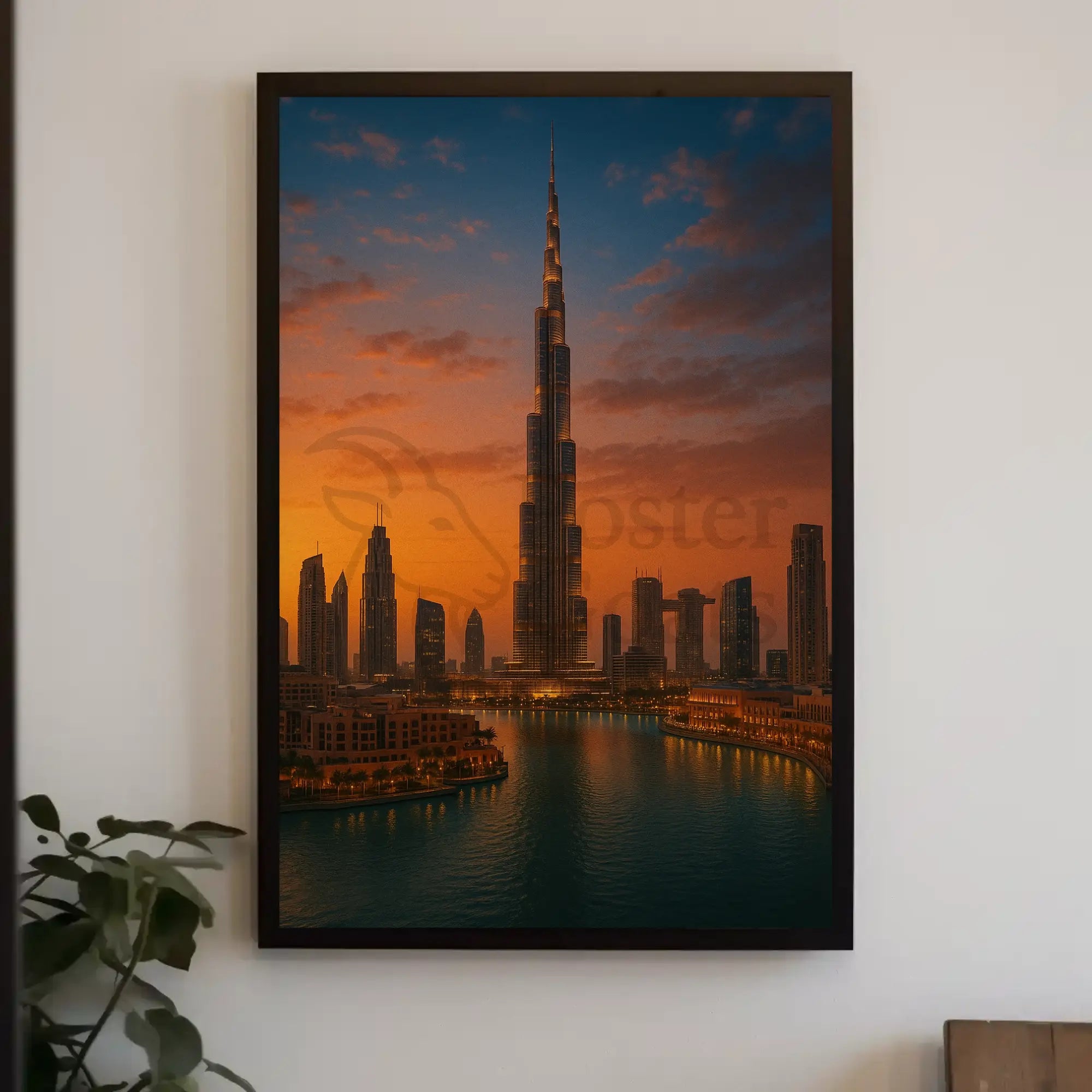 Majestic Skyscraper at Dusk Travel Poster PosterGoat