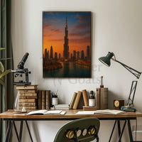 Majestic Skyscraper at Dusk Travel Poster PosterGoat