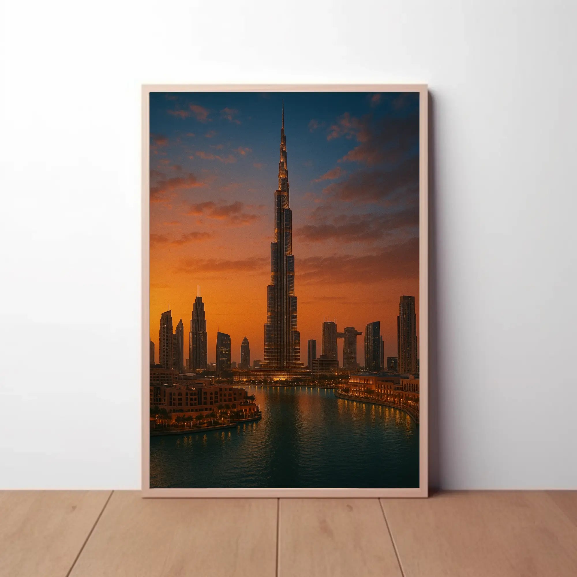 Majestic Skyscraper at Dusk Travel Poster PosterGoat