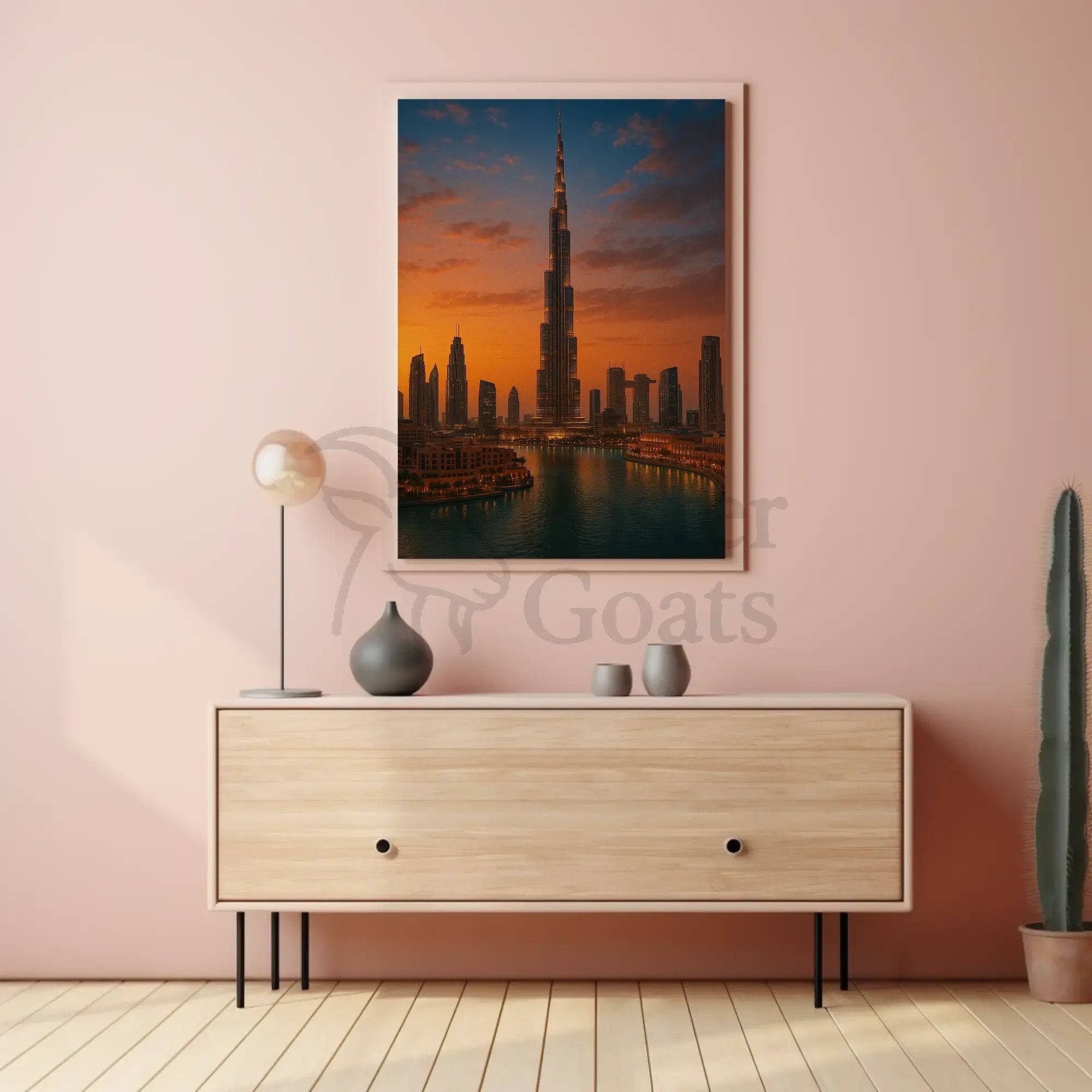 Majestic Skyscraper at Dusk Travel Poster PosterGoat