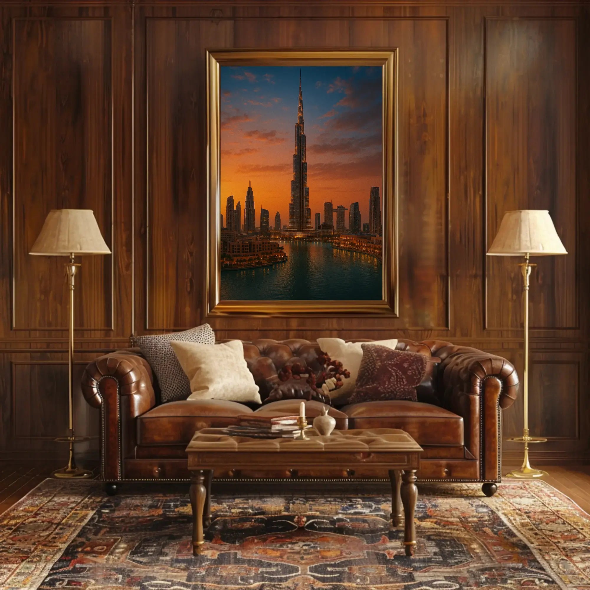 Majestic Skyscraper at Dusk Travel Poster PosterGoat