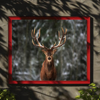 Majestic Snowy Forest Deer Animal Poster PosterGoat