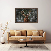 Majestic Snowy Forest Deer Animal Poster PosterGoat
