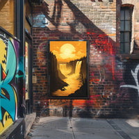 Majestic Waterfalls in Serene Canyon National Park Poster PosterGoat