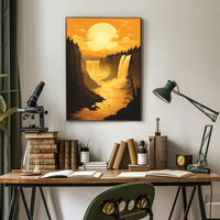 Majestic Waterfalls in Serene Canyon National Park Poster PosterGoat