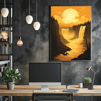 Majestic Waterfalls in Serene Canyon National Park Poster PosterGoat