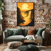 Majestic Waterfalls in Serene Canyon National Park Poster PosterGoat