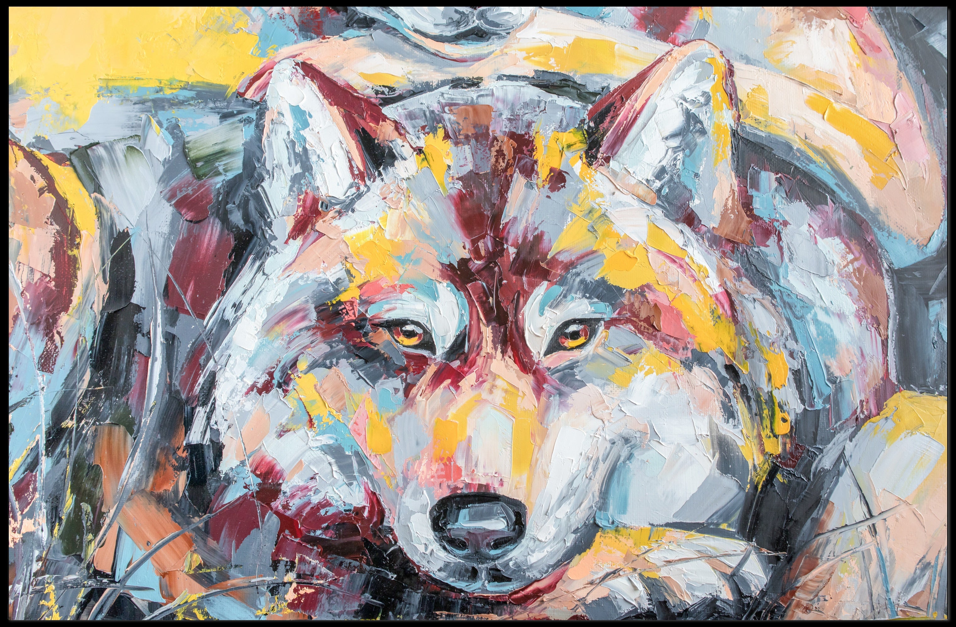 Majestic Wolf Portrait in Close-Up Animal Poster PosterGoat