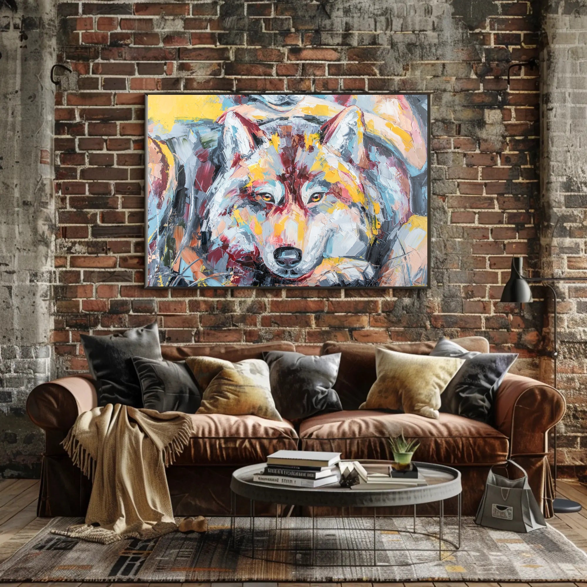 Majestic Wolf Portrait in Close-Up Animal Poster PosterGoat