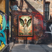 Majestic Woman with Angelic Wings Fantasy Mythology Poster PosterGoat