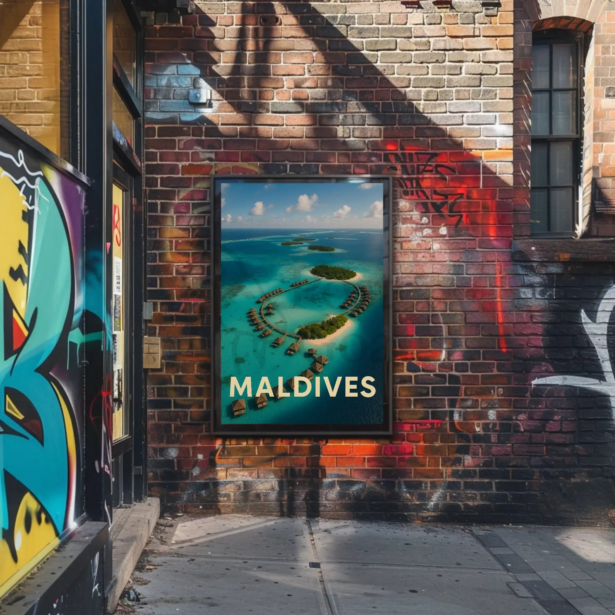 Maldives Tropical Escape Travel Poster PosterGoat