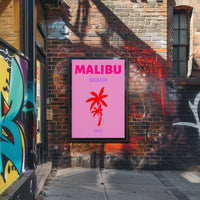 Malibu Beach Retro Vibes Travel Poster PosterGoat