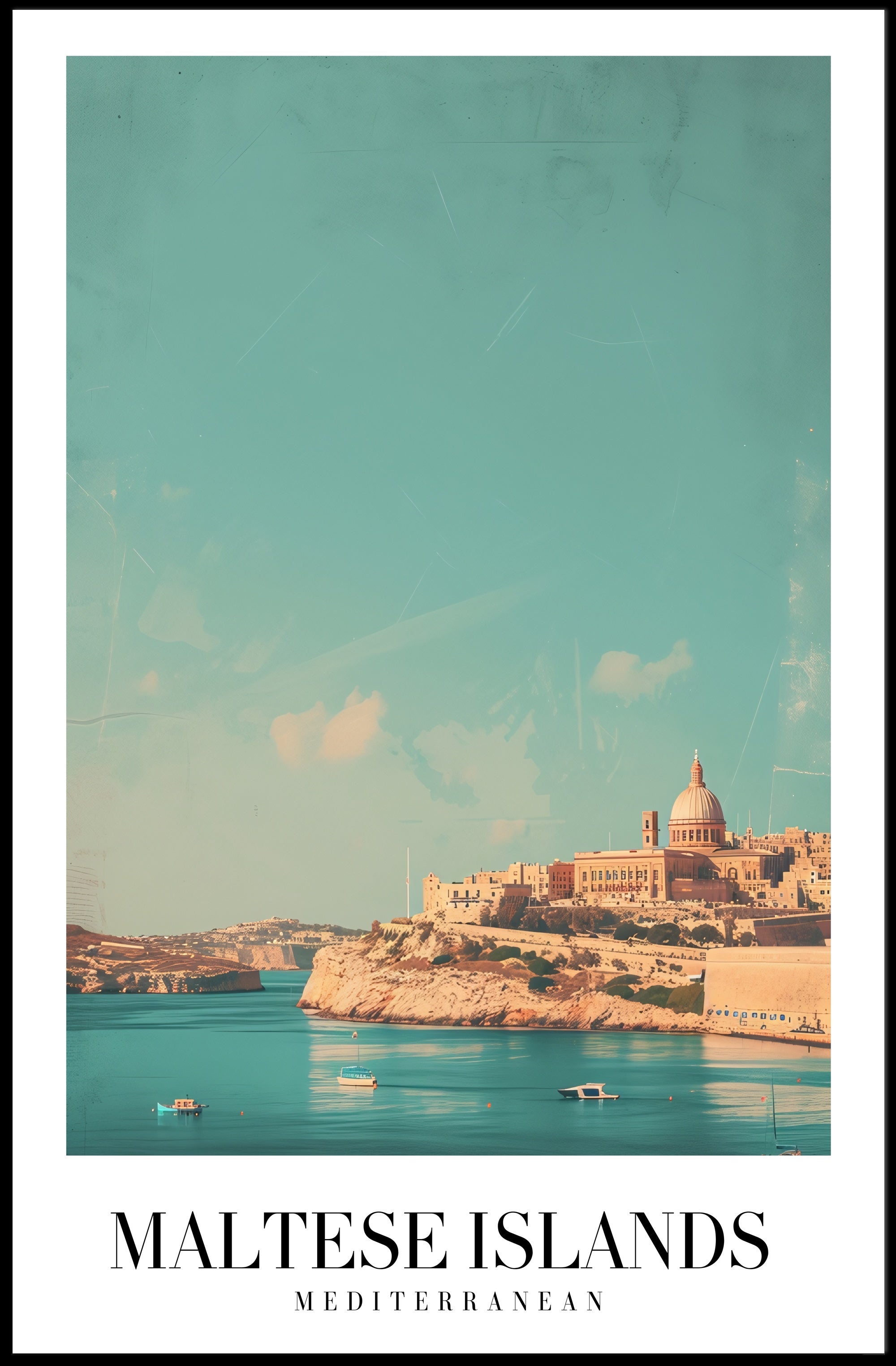 Maltese Islands Vintage Travel Art Poster PosterGoat