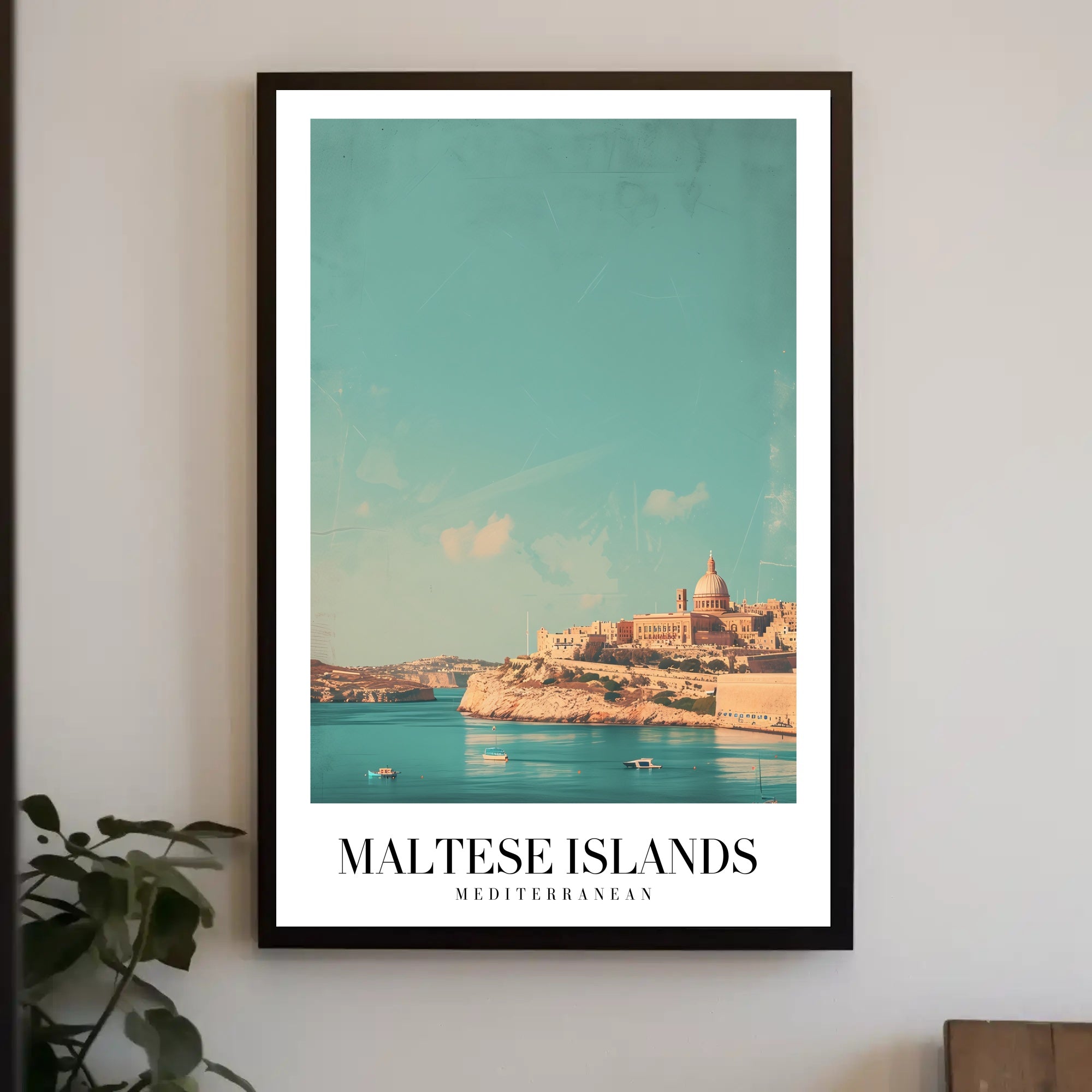 Maltese Islands Vintage Travel Art Poster PosterGoat