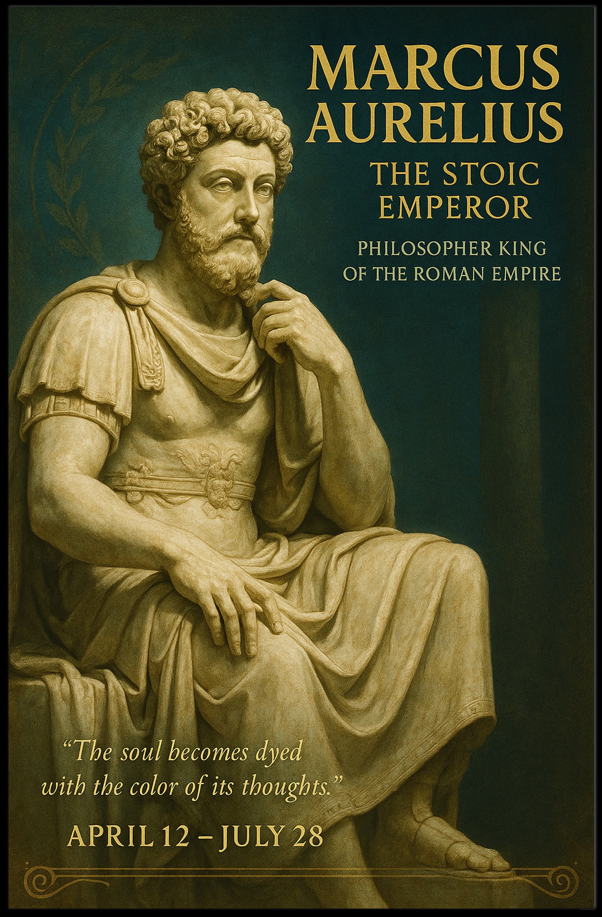 Marcus Aurelius The Stoic Emperor Poster PosterGoat