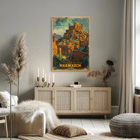 Marrakech's Exotic Charm Vintage Travel Poster PosterGoat