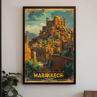 Marrakech's Exotic Charm Vintage Travel Poster PosterGoat