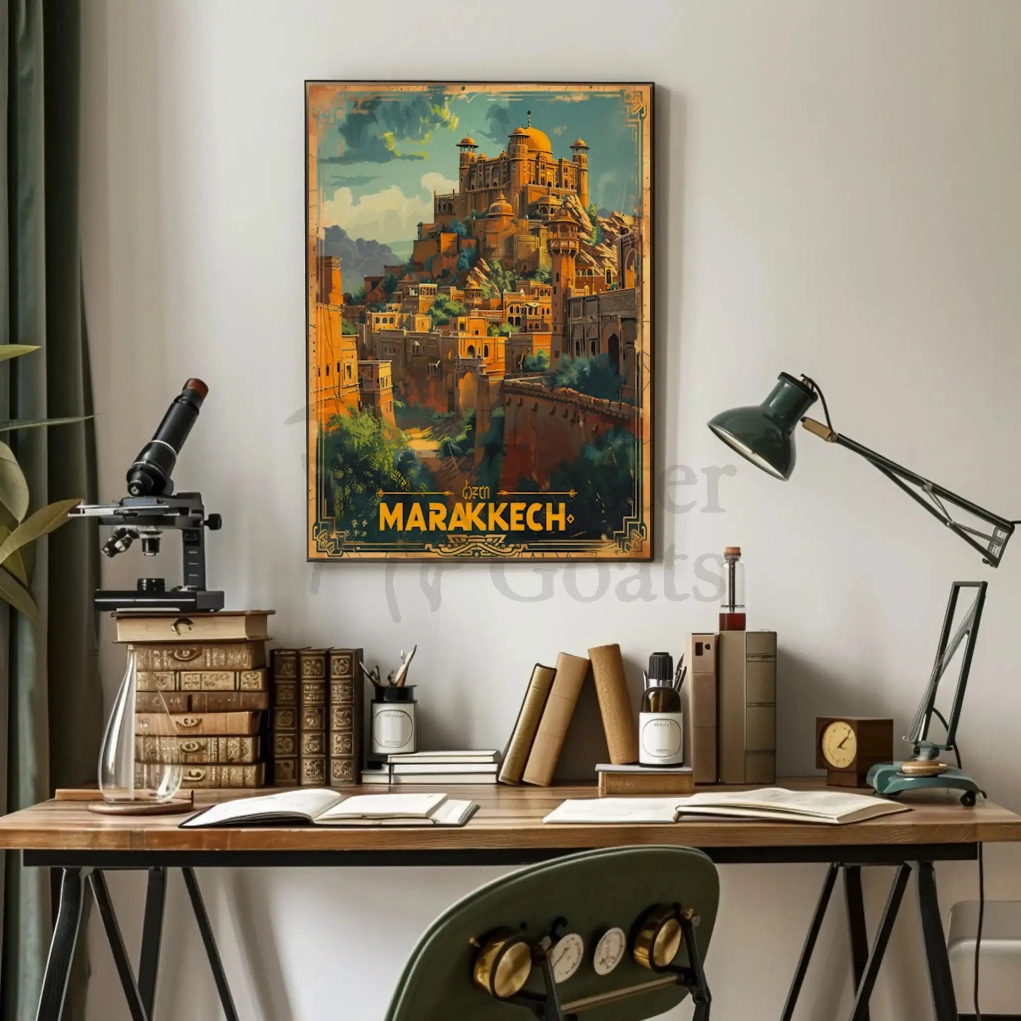 Marrakech's Exotic Charm Vintage Travel Poster PosterGoat
