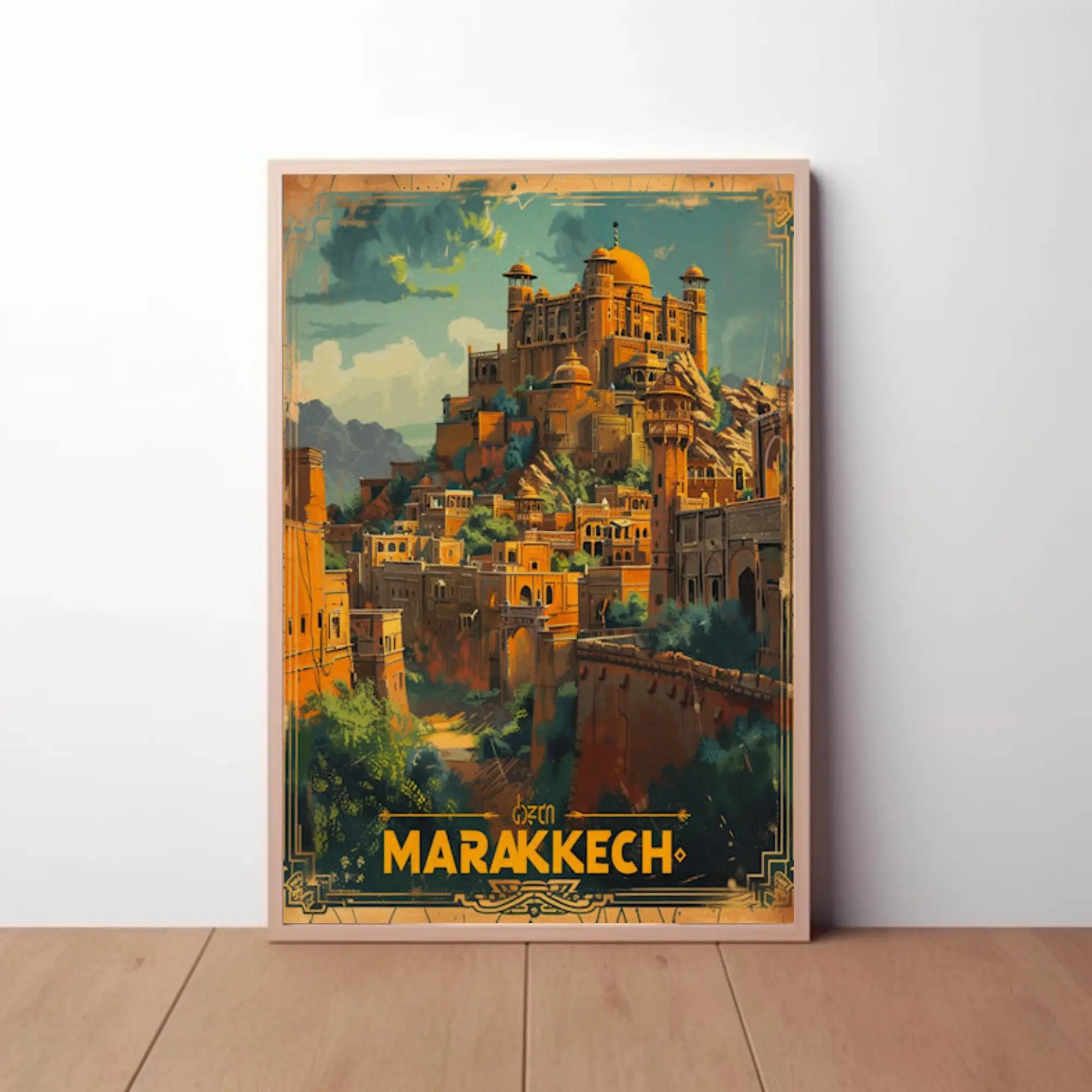 Marrakech's Exotic Charm Vintage Travel Poster PosterGoat
