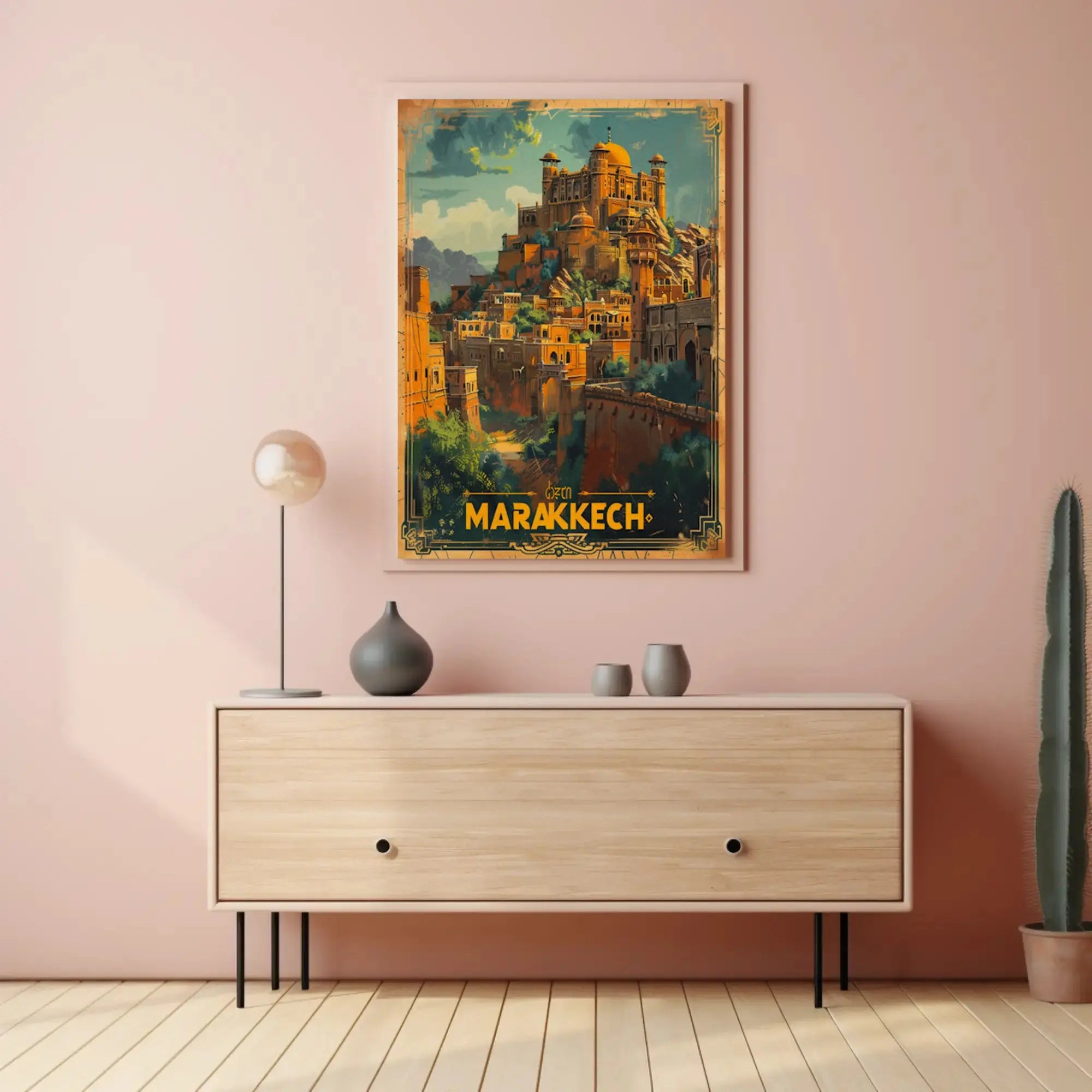 Marrakech's Exotic Charm Vintage Travel Poster PosterGoat