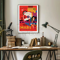 Mars Historic Sites Futuristic Sci-Fi Travel Poster PosterGoat